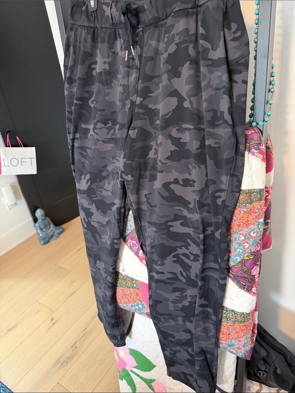 Amazon Women's Charcoal Black Camo Track Pants